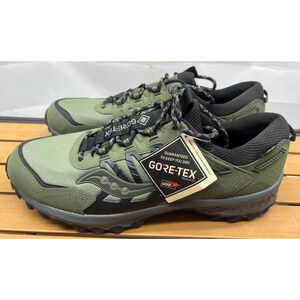Saucony Grid Peak GTX Gore-Tex® Trail Running Shoes Green /Black S70849-2 SZ 14